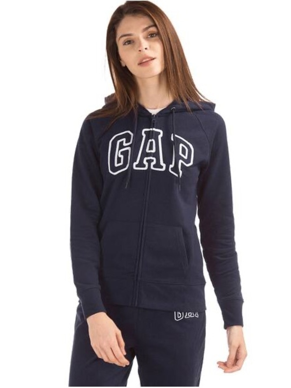 GAP Sweat Set Navy Blue Full-Zip Hoodie & Wide Sweat Pants - Picture 2 of 12